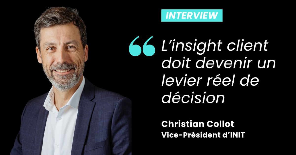 Interview card with Christian Collot, Vice-President of Init